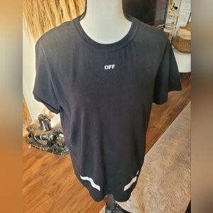 Off-White Black Tee with White Label